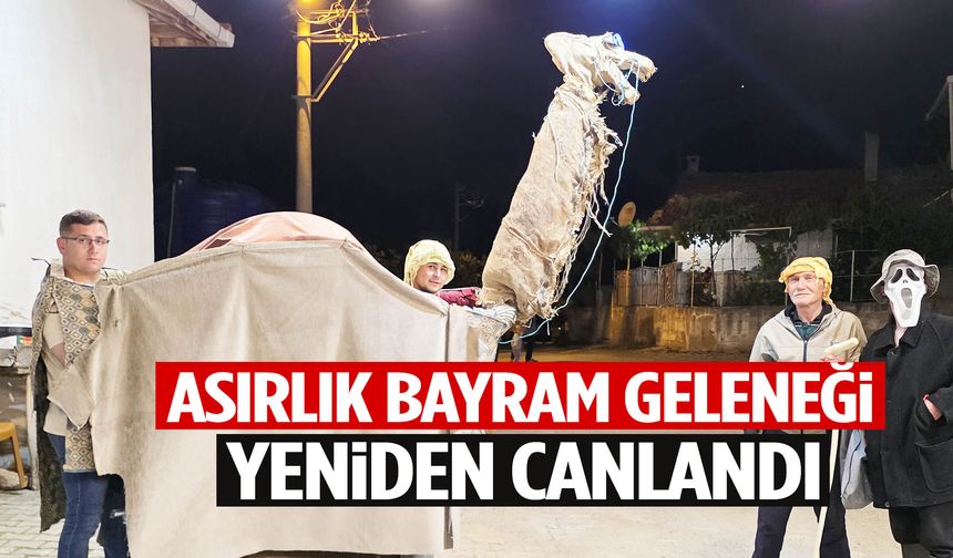 Manisa’da asırlık bayram geleneği yeniden canlandı! Kukla deve görenleri şaşkına çevirdi