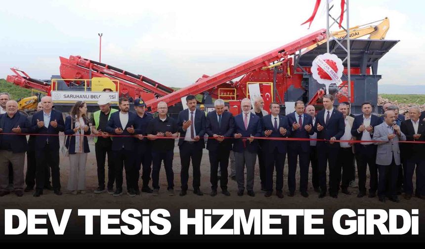 Saruhanlı’da ayda 26 bin ton mıcır üretilecek tesis hizmete açıldı