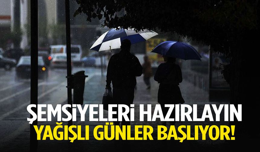 Şemsiyeleri hazırlayın… Manisa’da yağışlı günler başlıyor!