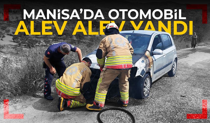 Seyir halindeki otomobil alev aldı