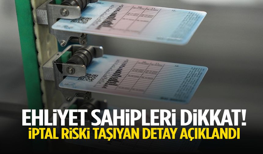 Ehliyet sahipleri dikkat! İptal riski taşıyan detay açıklandı