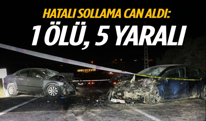 Hatalı sollama can aldı: 1 ölü, 5 yaralı