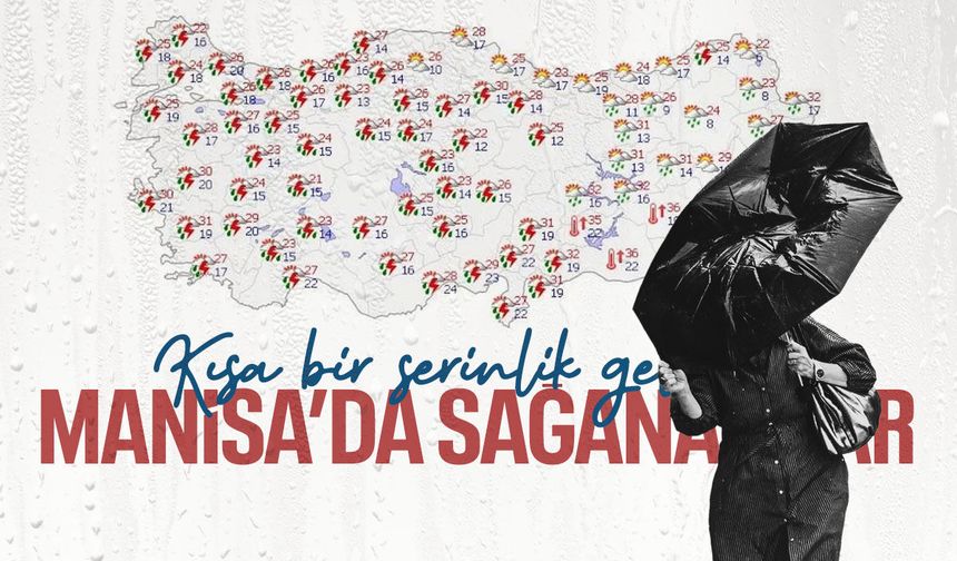 Kısa bir serinlik geliyor... Manisa'da sağanak var!