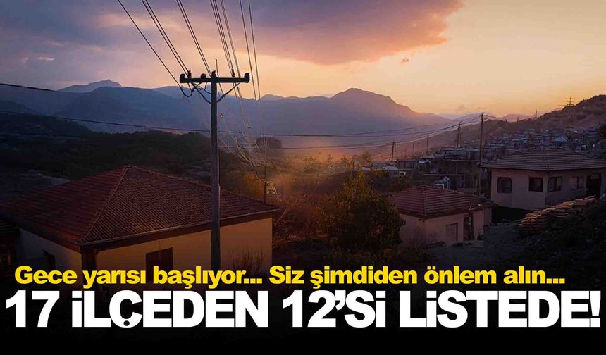 Manisa’da elektrik kesintisi alarmı! 12 ilçede gece yarısı kesinti yaşanacak