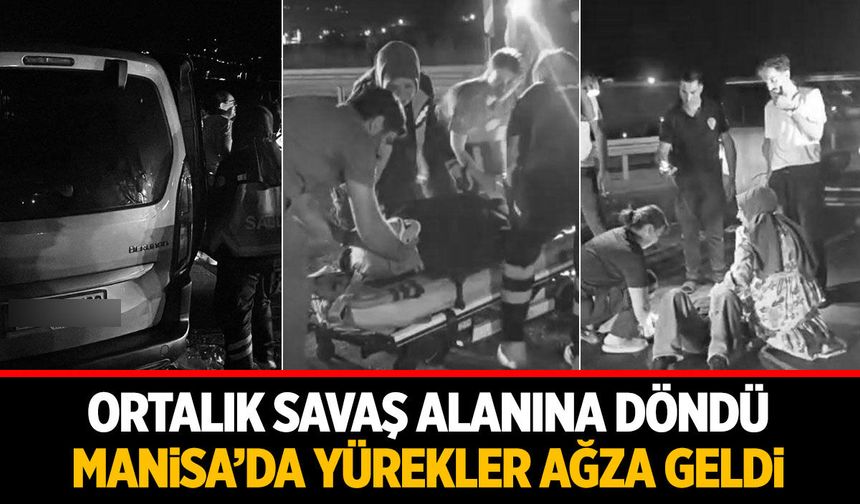 Manisa'da kaza: Ortalık savaş alanına döndü