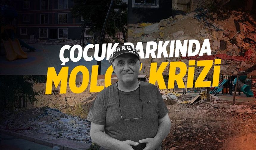 Manisa’da çocuk parkının yanındaki inşaat mahalleliyi isyan ettirdi!