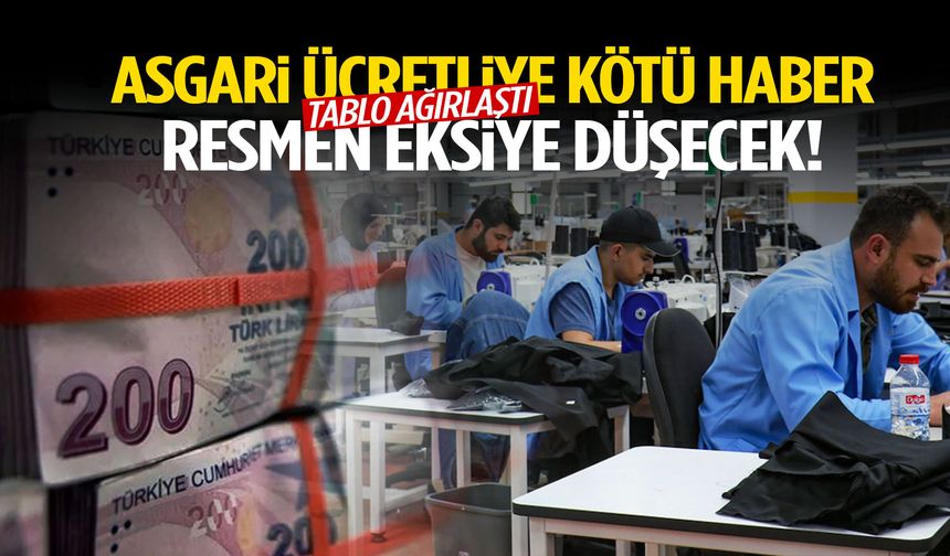 Asgari ücretliye kötü haber… Resmen eksiye düşecek!