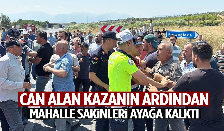 Manisa’da ölümlü kaza sonrası tansiyon yükseldi! Yolu kapatmak istediler…