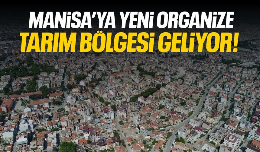 Manisa'ya yeni organize tarım bölgesi geliyor!