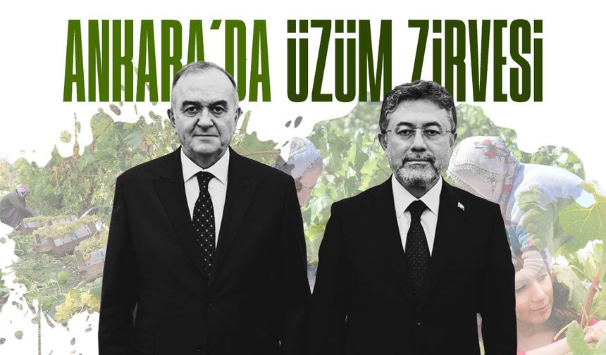 Ankara'da üzüm zirvesi! MHP'li Akçay Bakan Yumaklı ile buluştu