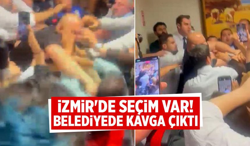 İzmir'de seçim var! Belediyede kavga çıktı...