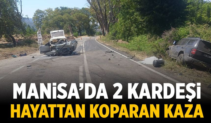Manisa'da acı olay! 2 kardeş hayatını kaybetti