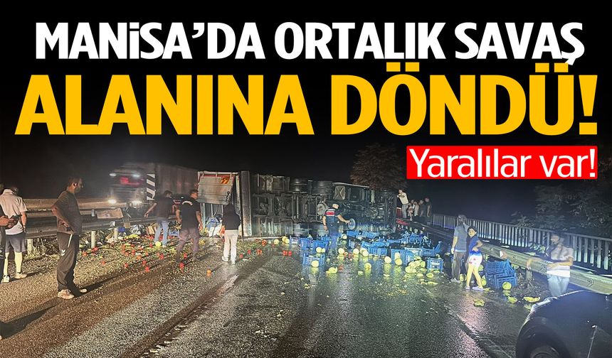 Manisa’da ortalık savaş alanına döndü! Yaralılar var…