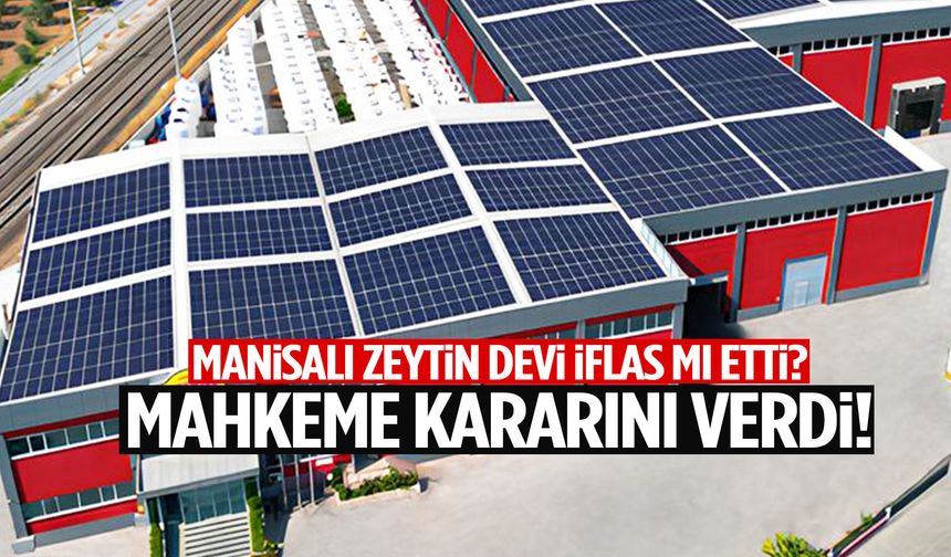 Manisalı zeytin devi iflas mı etti? Mahkeme kararını verdi!