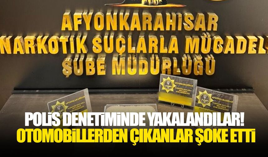 Polis denetiminde yakalandılar! Otomobillerden çıkanlar şoke etti