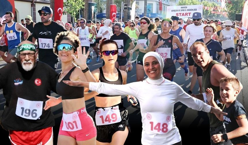 Manisa'daki Zafer Koşusu'ndan eğlenceli görüntüler