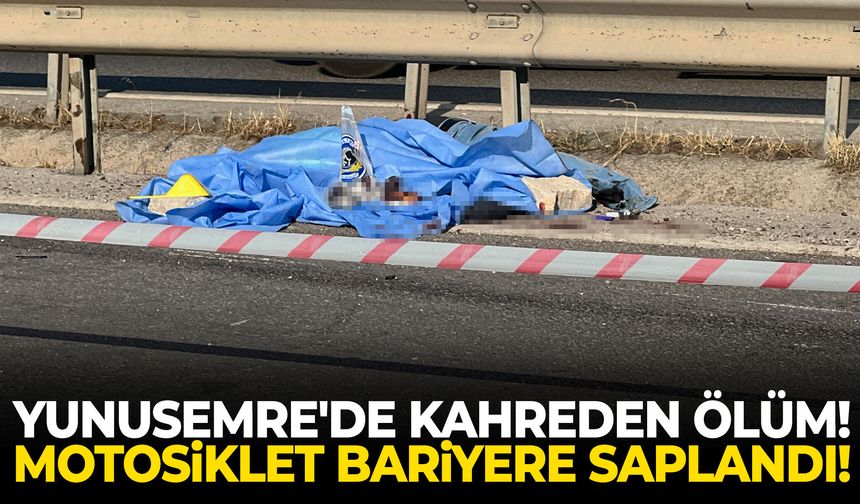 Yunusemre'de kahreden ölüm! Motosiklet bariyere saplandı!