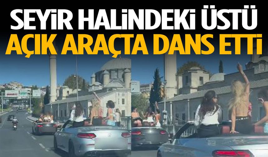 Seyir halindeki araçta twerk yaptı! O anlar kamerada