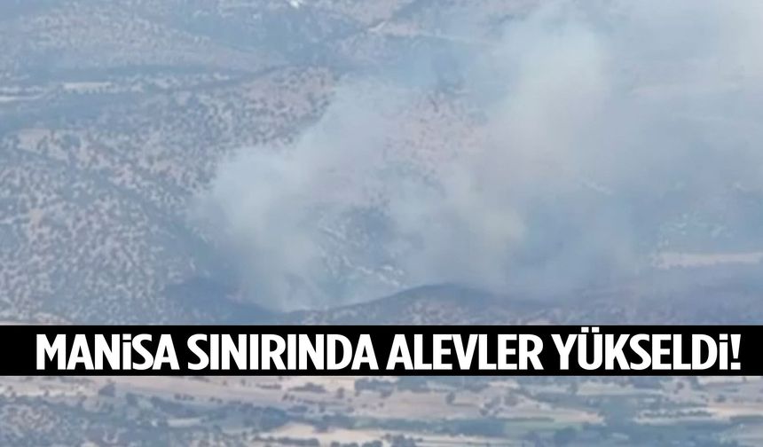 Manisa sınırında alevler yükseldi