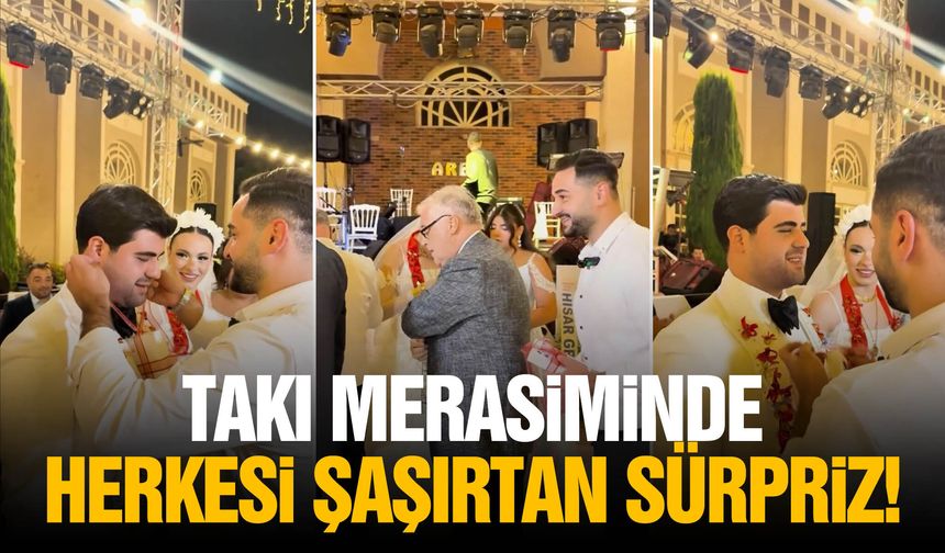 Takı merasiminde herkesi şaşırtan sürpriz!