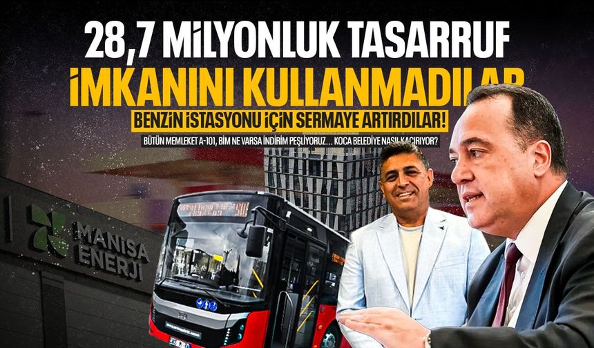 Manisa Büyükşehir 28,7 milyonluk tasarruf imkanını kullanmadı