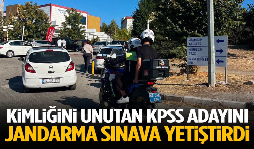 Kimliğini unutan KPSS adayını jandarma sınava yetiştirdi