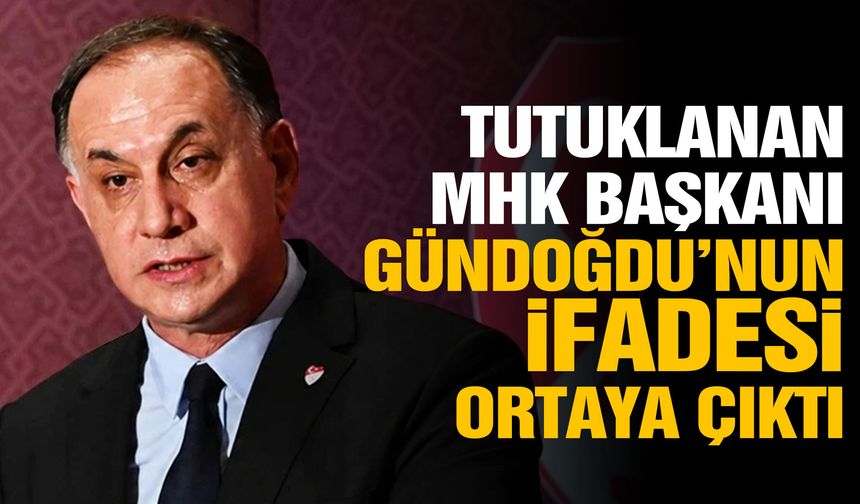 Tutuklanan MHK Başkanı Gündoğdu’nun ifadesi ortaya çıktı!