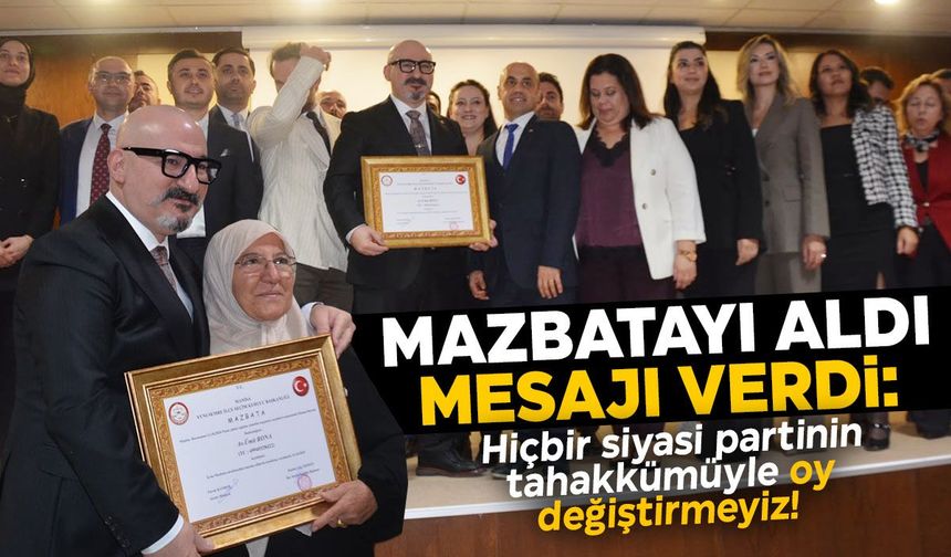 Ümit Rona mazbatayı aldı, mesajı verdi!