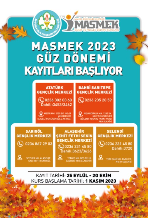 MASMEK Güz Dönemi Kurs Kayıtları Başlıyor (7)