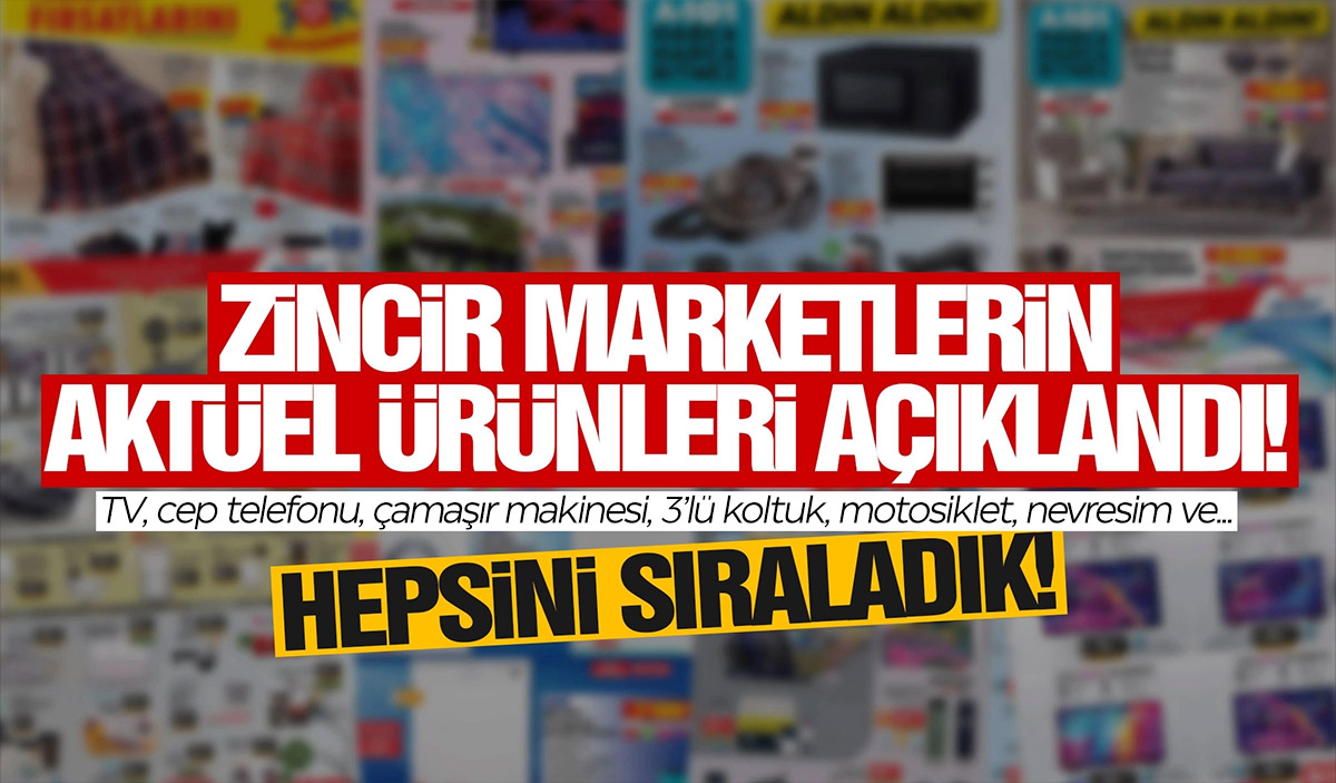 BİM, A101 ve ŞOK marketler aktüel ürün listelerini açıkladı! (Kasım-Aralık)