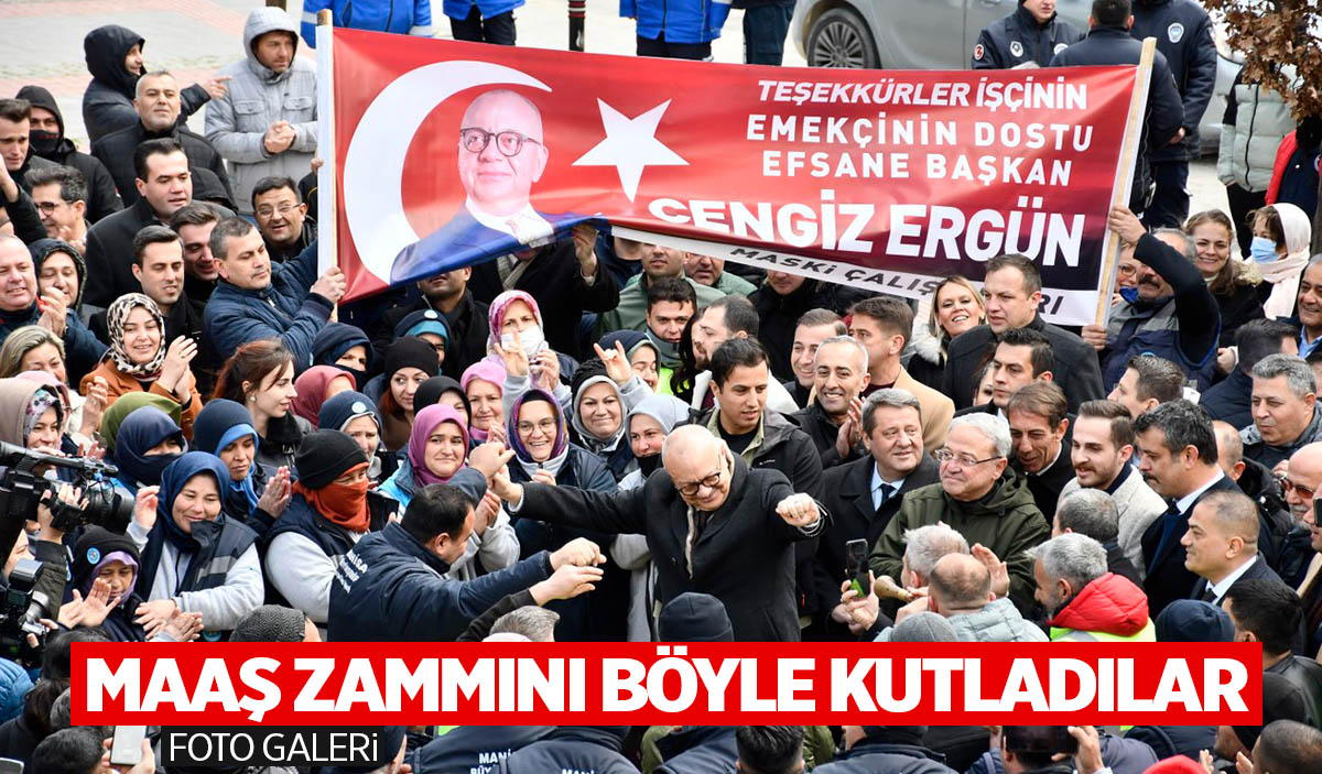 Büyükşehir ve MASKİ Çalışanlarından Maaş Zammına Davullu Zurnalı Kutlama