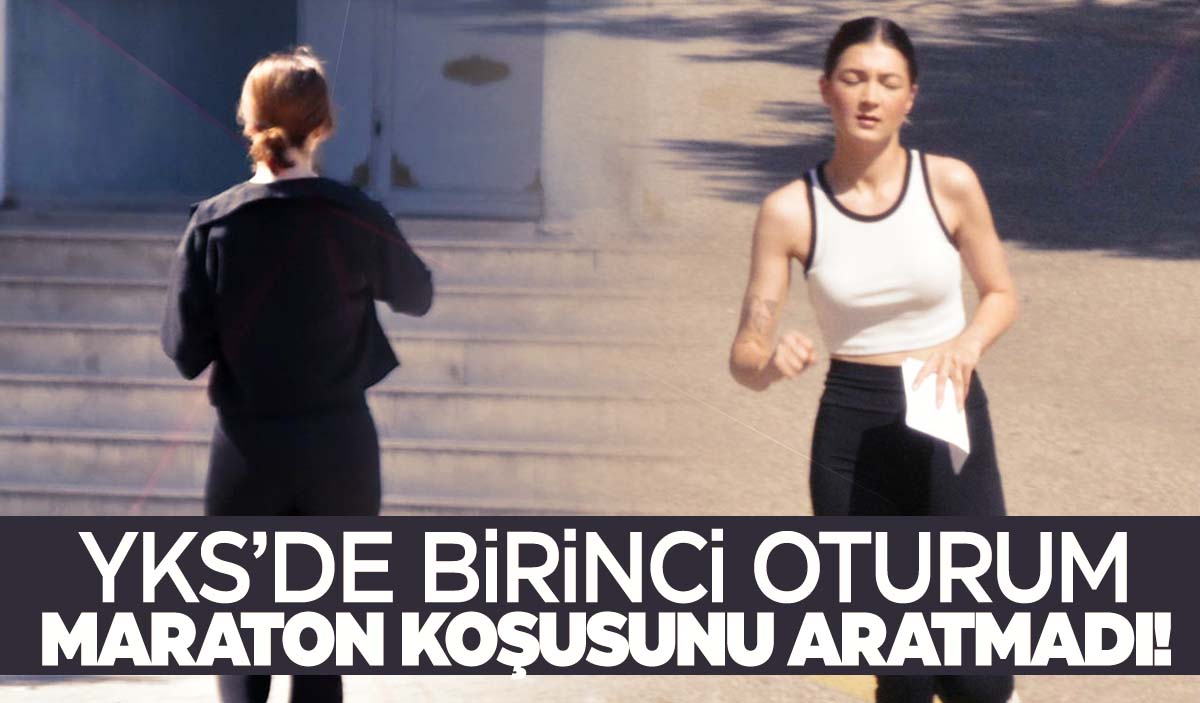 Manisa’da maratona koşar gibi sınava koştular!