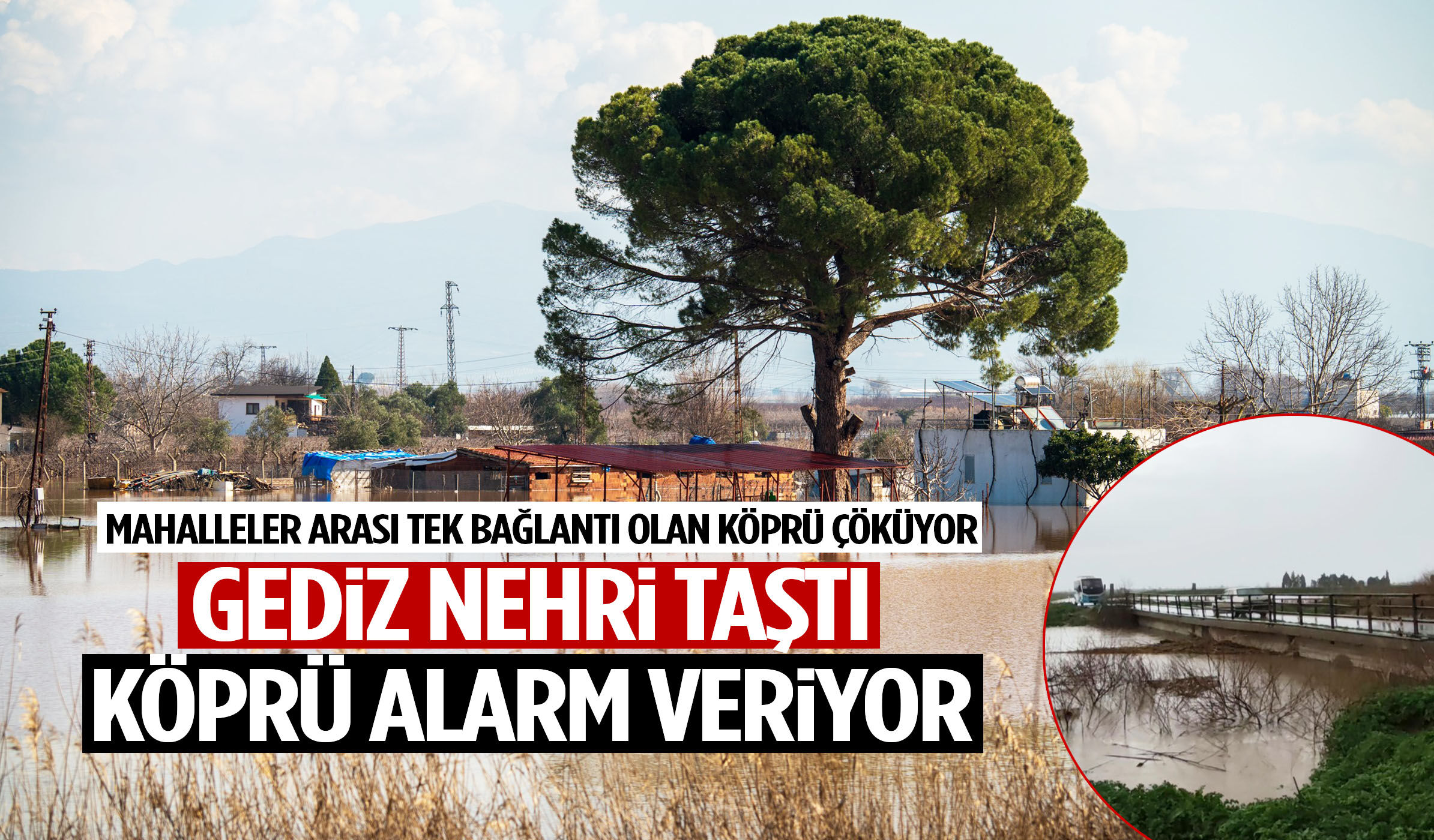 Manisa’da mahalleler arası tek bağlantı noktası olan köprü çöküyor!