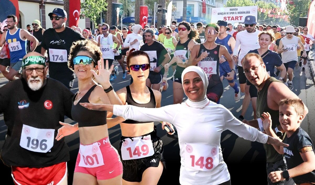 Manisa'daki Zafer Koşusu'ndan eğlenceli görüntüler