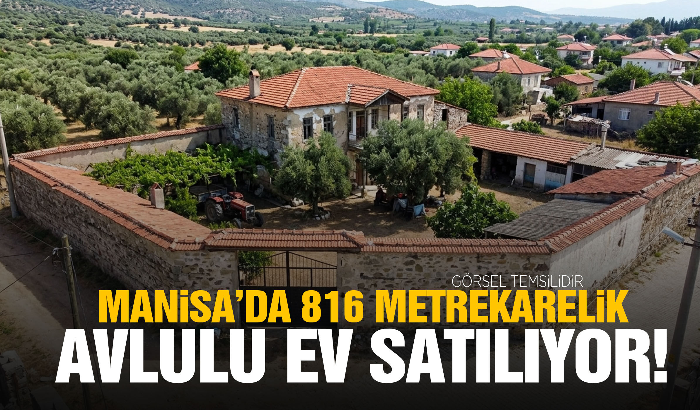 Manisa’da 816 metrekarelik avlulu ev satılıyor!