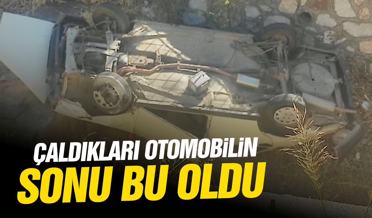 Çaldıkları otomobilin sonu bu oldu