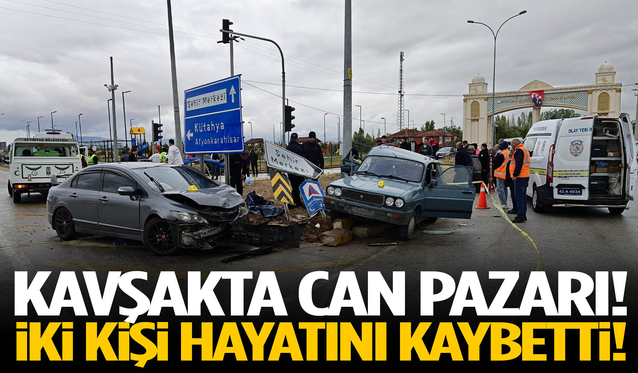 Kavşakta meydana gelen kazada 2 kişi hayatını kaybetti!