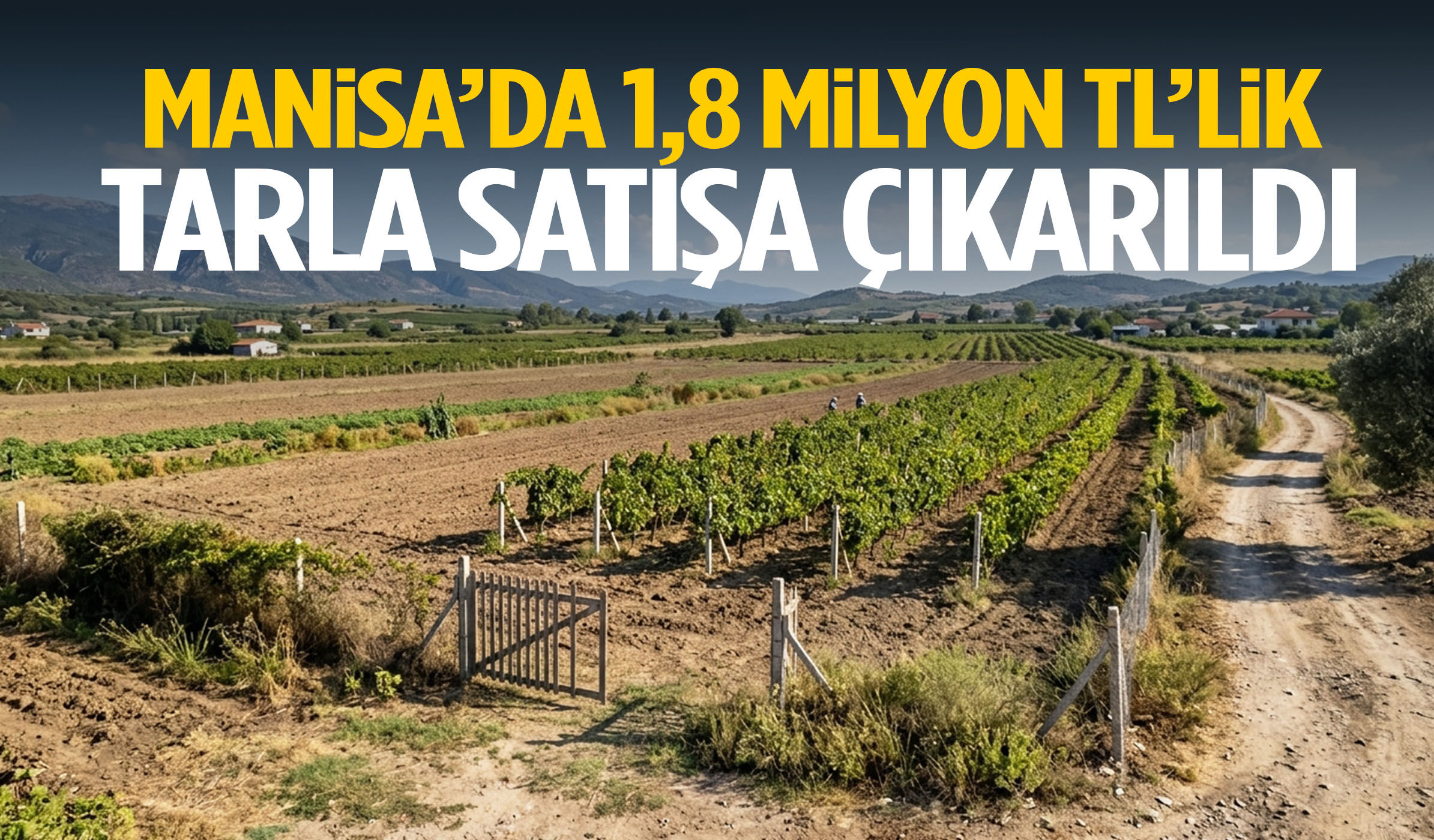 Manisa’da 1,8 milyon TL’lik tarla satılıyor!