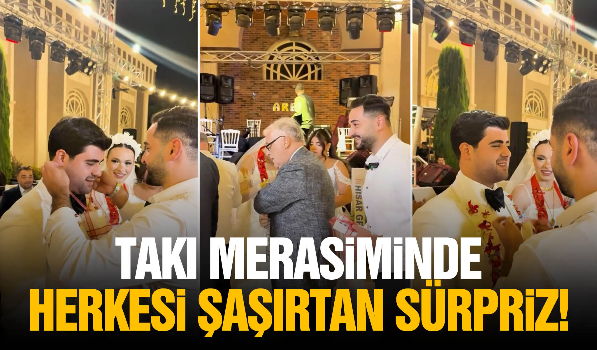Takı merasiminde herkesi şaşırtan sürpriz!