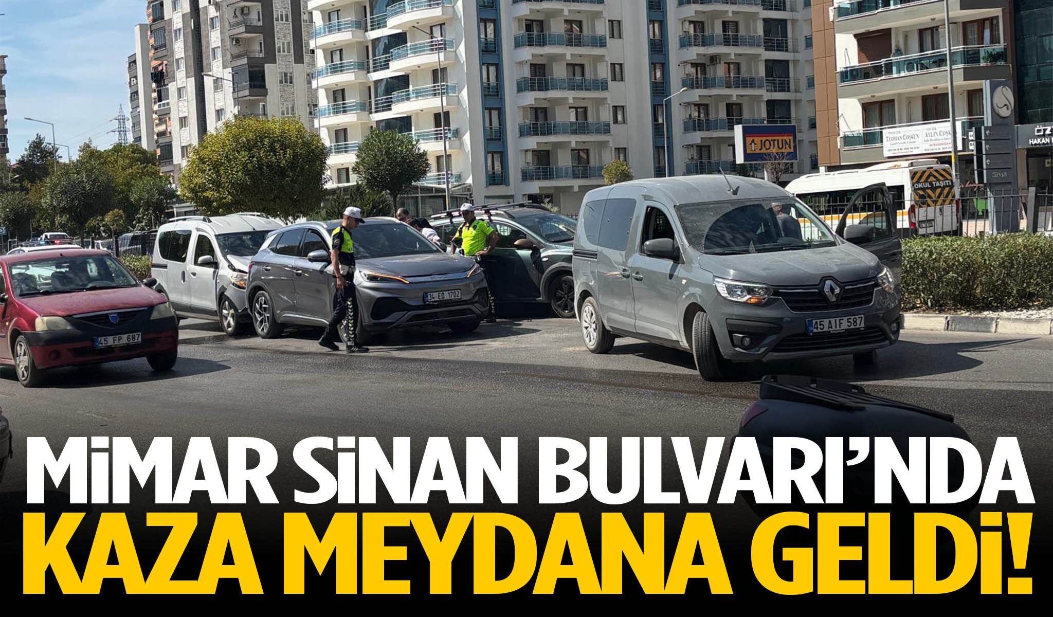 Mimar Sinan Bulvarı’nda kaza meydana geldi!