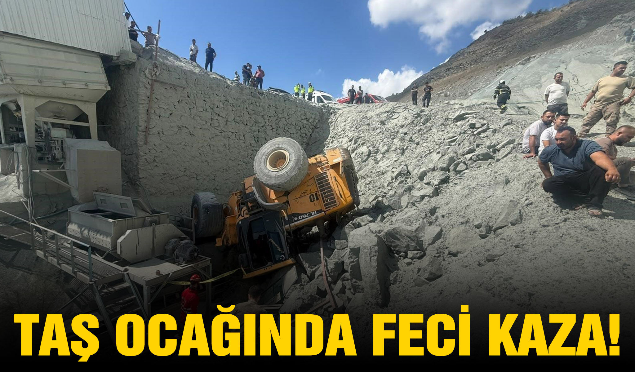 Taş ocağında feci kaza!