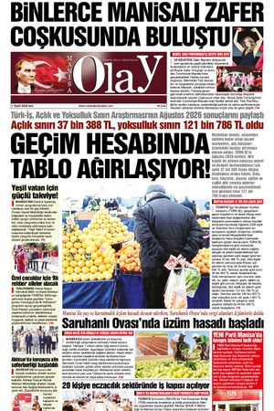 01.09.2026 Manisa Olay Gazetesi